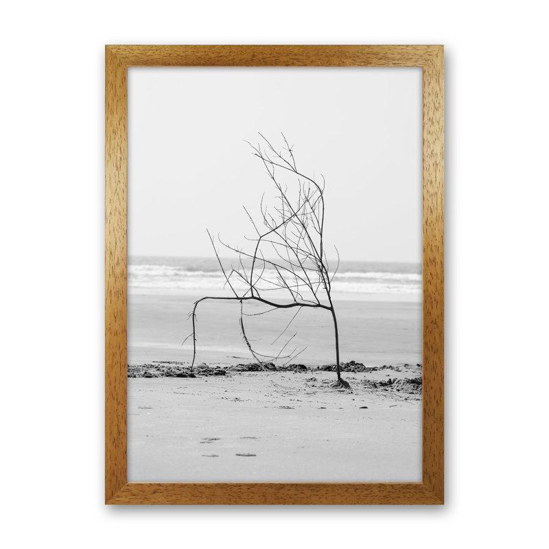 Beach Sculpture by Victoria Frost - Print, Oak Framed, 88cm H x 64cm W x 3cm D