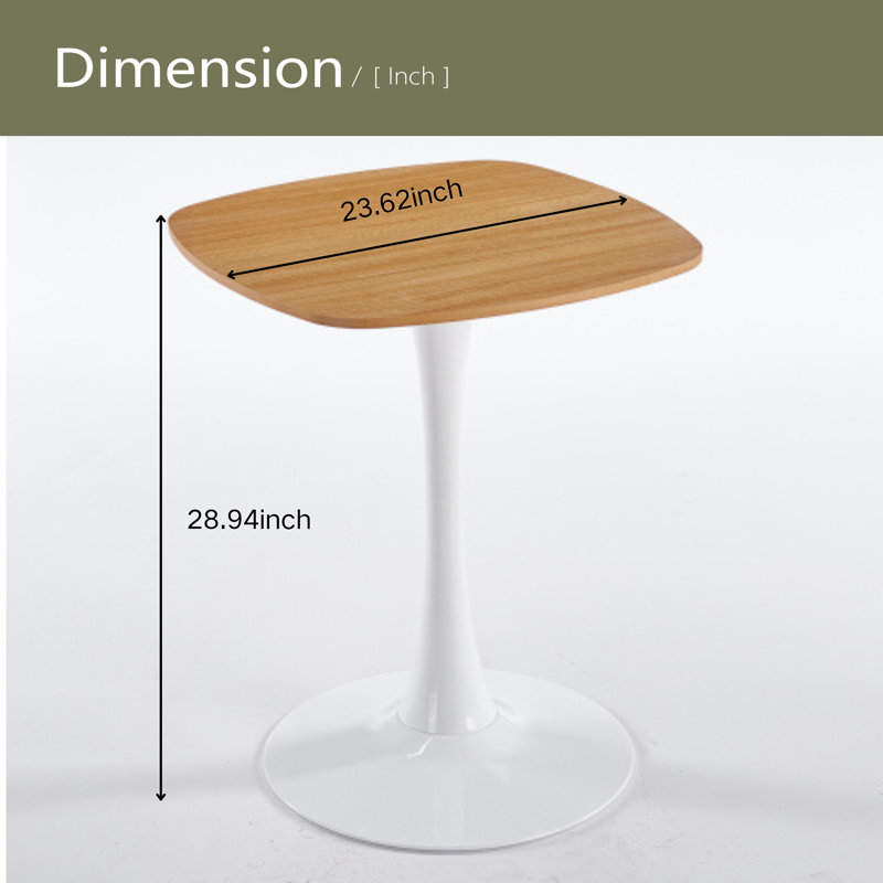 Table à manger 23,62 pouces, Chêne / Blanc