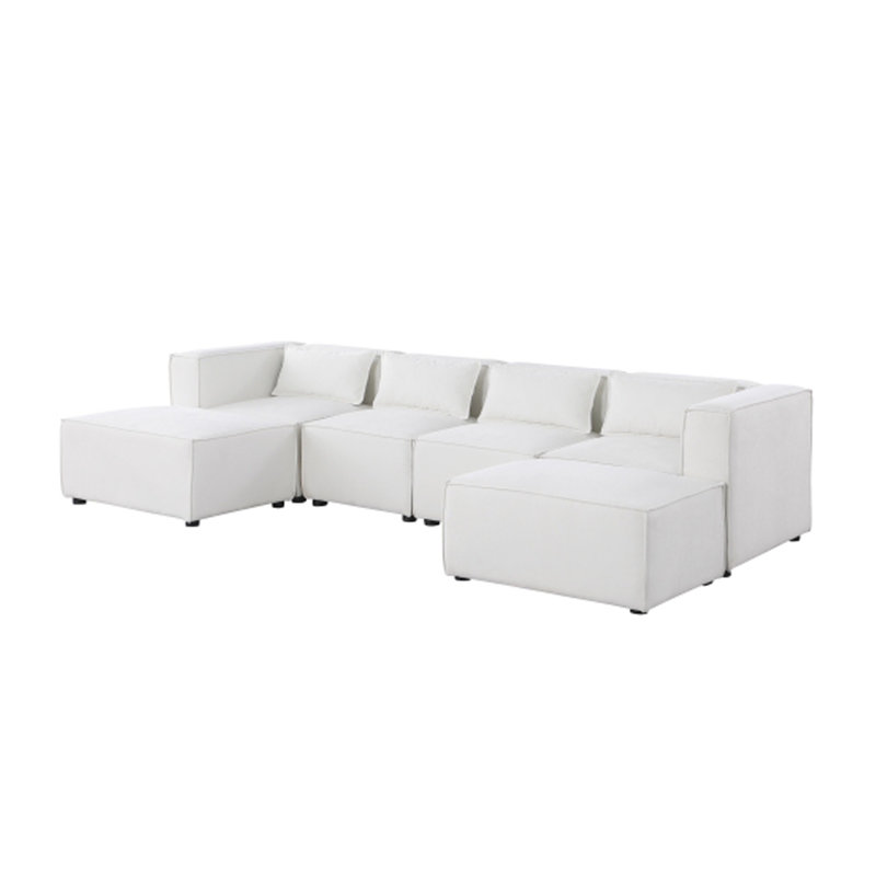 modular sofa  BEIGE  chenille fabric,  simple and grand, the seat and back is very soft. this is also a