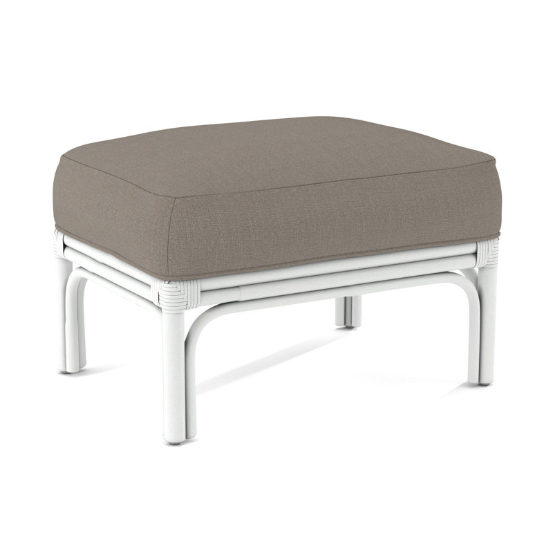 Boca Ottoman, Salsa Stripe; 0210-21, Frost White