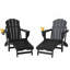 Ensemble de 2 chaises d'extérieur pliables pour foyer d'extérieur Adirondack-129000678-129000679