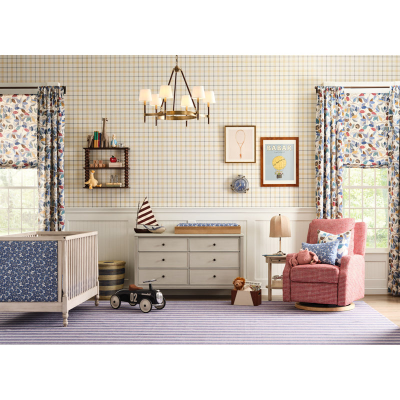 Ezra Plaid Wallcovering, Olive