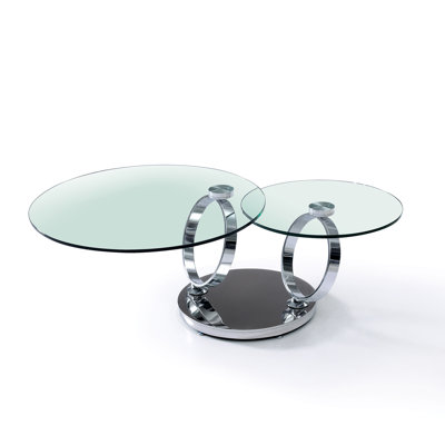 Aundrea Extendable Glass Coffee Table