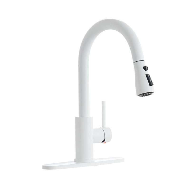 Mondawe Kitchen Faucet, White
