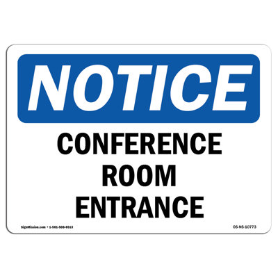 Enseigne d'entrée pour salle de conférence