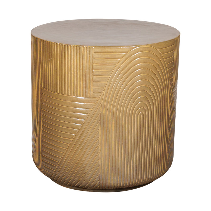 Table d'appoint d'extérieur ronde 24 po Serenity, Taupe brillant