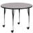 Goddard Mobile Round Laminate Activity Table with Height Adjustable Short Legs-40480848-12526354