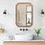 Armoire murale en bois avec miroir