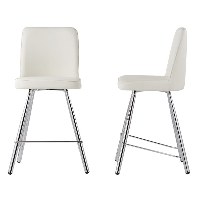 Knaresborough Upholstered Counter Stool, White