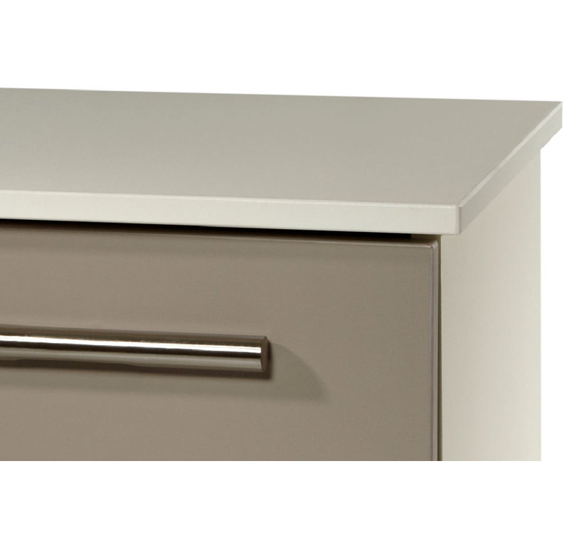 Fully Assembled Lyman Dressing Table, Mushroom/Vanilla