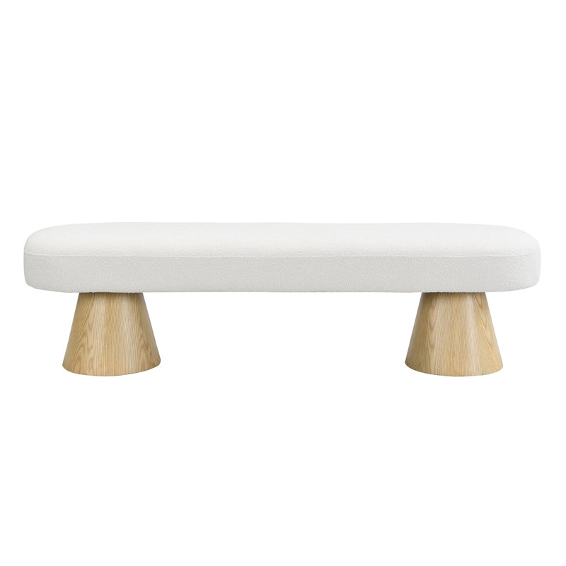 Banc rembourré 64 po Liora, Beige