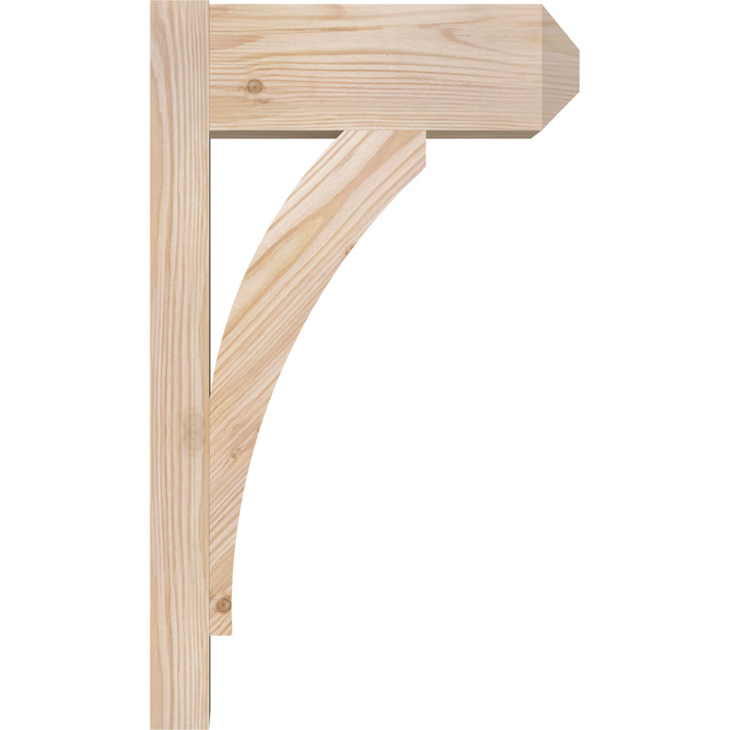 Persienne en bois rustique Thorton Craftsman, Sapin Douglas de 5 1/2 po (lisse),  P 12 po x H 20 po 