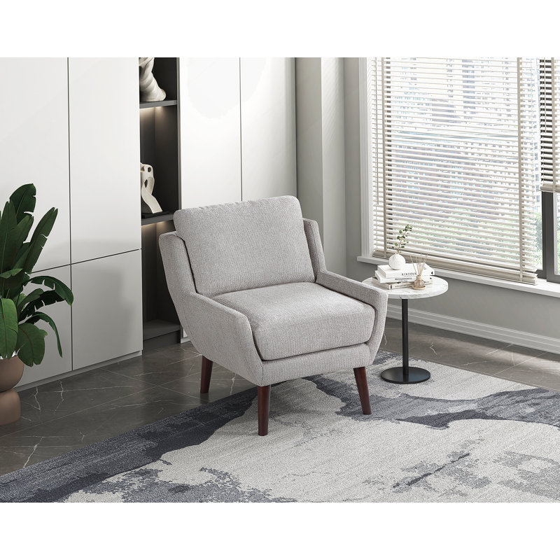 Fauteuil d'appoint en chenille, Gris
