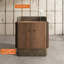 Bureau de luxe rectangulaire en bois manufacturé + acier inoxydable-1549305731
