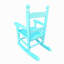 Fauteuil à bascule bleu clair pour enfants - intérieur ou extérieur - convient aux enfants - durable-131517202