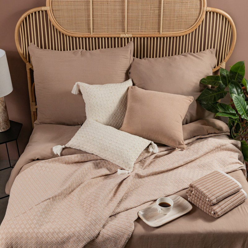 Solid Colour Duvet Cover with Pillowcases