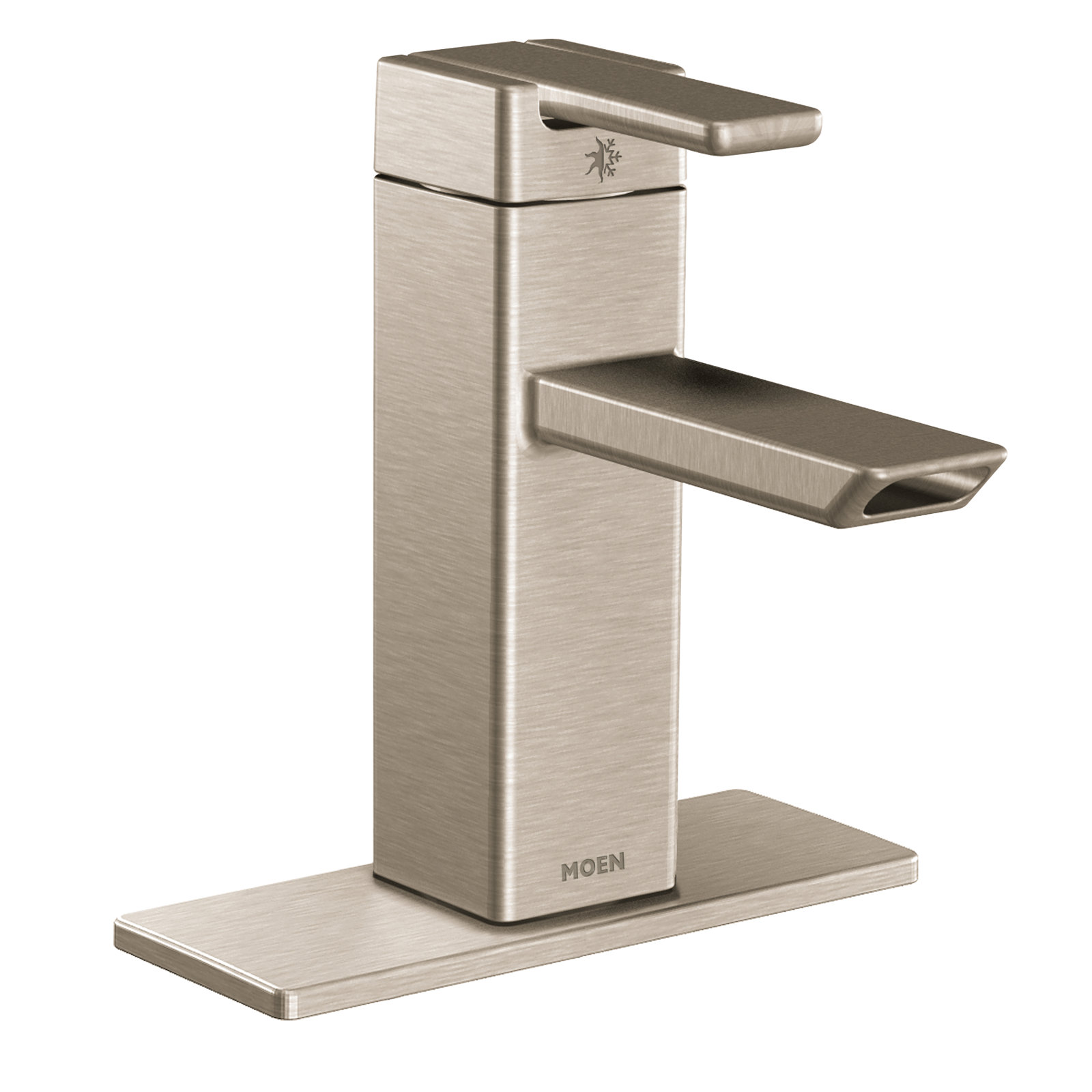90 Degree Single-Hole Faucet with Drain, Brushed Nickel
