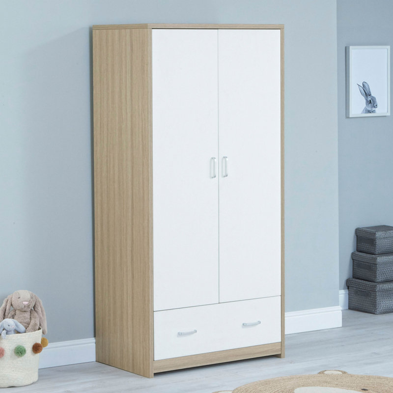 Luno Veni 2 Door Wardrobe, White/Oak