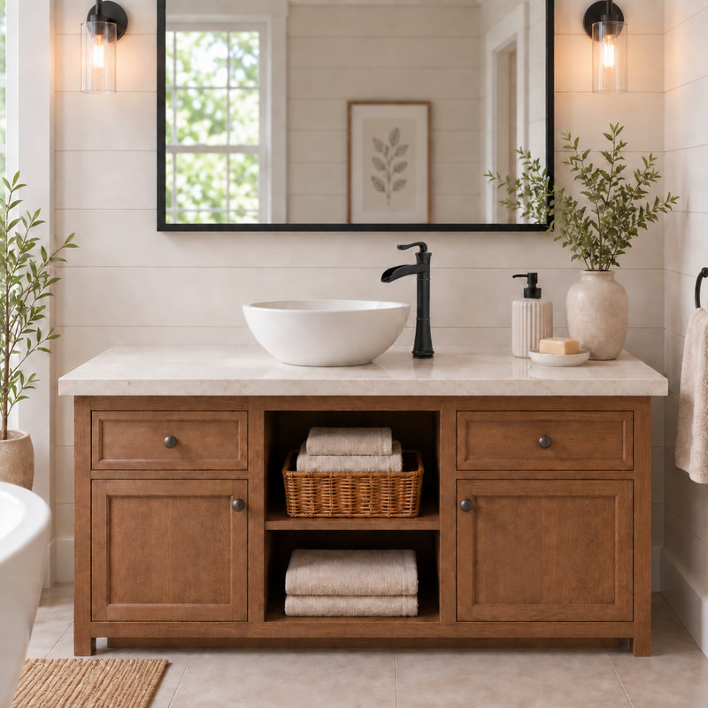 Single-handle Bathroom Faucet with Drain Assembly, Oil Rubbed Bronze