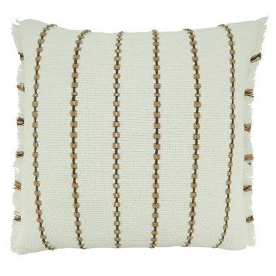 Imran Collection Fringed Cotton Throw Pillow