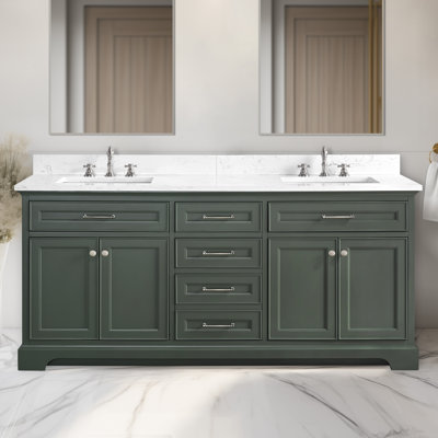 Aanayah 72" Double Bathroom Vanity Set