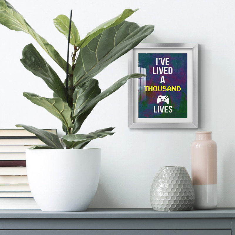 Gamer at Play I -Framed Print, 28.5" H x 20.5" W, Silver