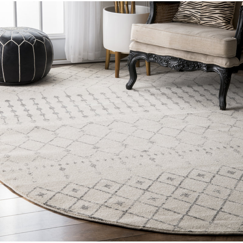 Genagra Geometric Area Rug, Oval 201 x 274cm