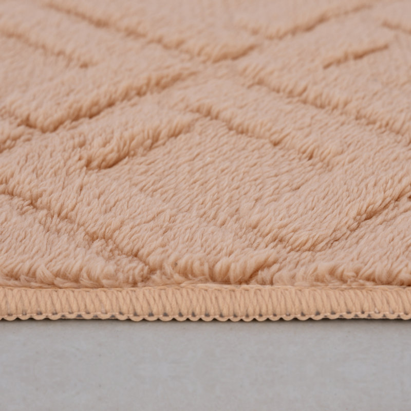 Ayotte Lattice Bath Rug Set, Beige