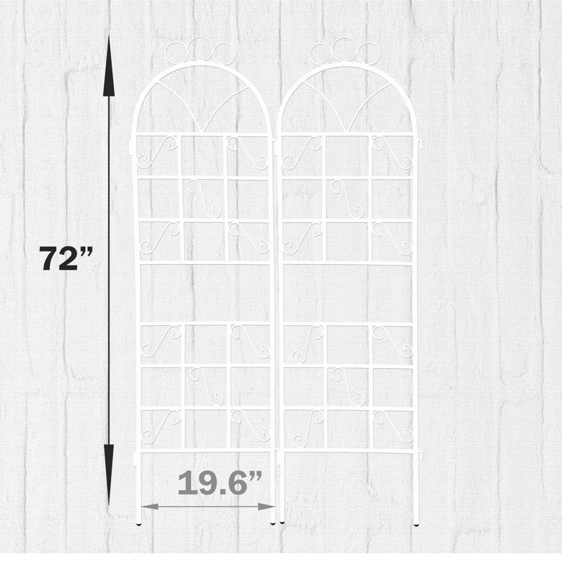 1Set (2Pcs) Treillis de jardin en métal pour plantes grimpantes Support de plante extérieur antirouille - Céramique