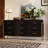 61.4"W Modern 9-Drawer Dresser With Gold Metal Accents