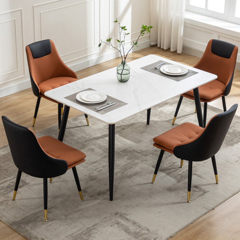 Yaden Tufted Swivel Upholstered Dining Chair, Brown