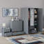 Maybery 3 Piece Bedroom Set (2 Drawer Bedside Chest, 5 Drawer Chest, 3 Door 2 Drawer Mirrored Wardrobe), (5)-1794658937