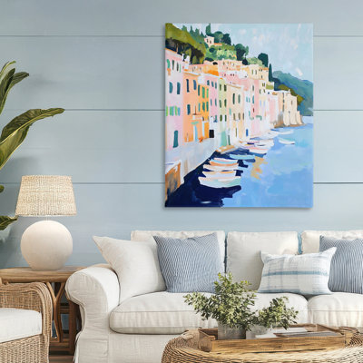 Portofino Harbor View Canvas, design by The Prints Vibe