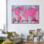She's Going Place World Map - Impression sur toile tendue-1043833001