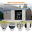 Grande remise extérieure en métal 14 x 10 pi avec rangement pour fenêtre et cadre de jardin transparent et porte latérale-133691516