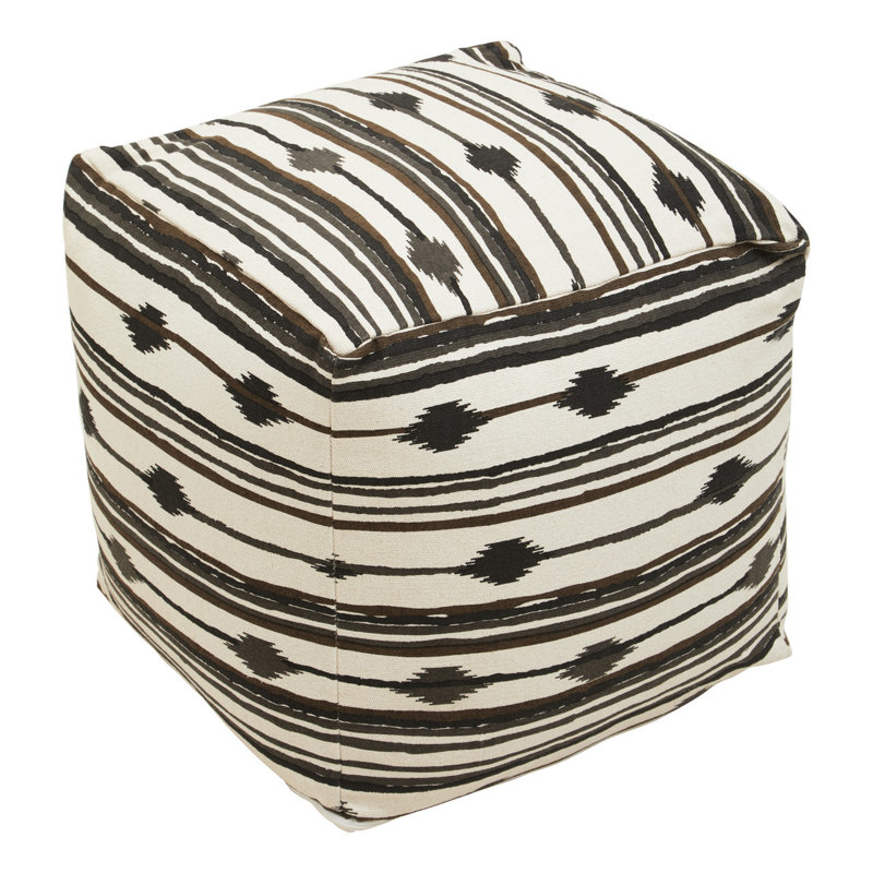 Seward 50cm Wide Square Geometric Pouffe Ottoman