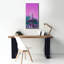 "Magenta Pop Fountain" par Life BeautifuLEE, art mural sur toile, 20 po x 40 po