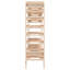 Tetteh 80 Bottle Solid Wood Floor Wine Bottle Rack in Brown