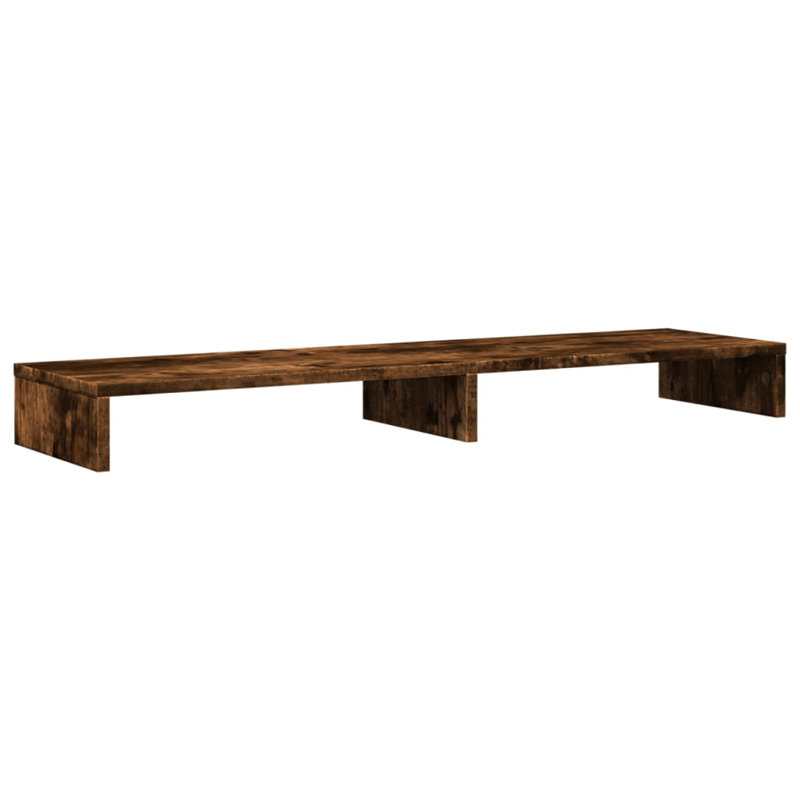 Bata Manufactured Wood Monitor Stand, 10cm H x 100cm W x 27cm D, Smoked Oak