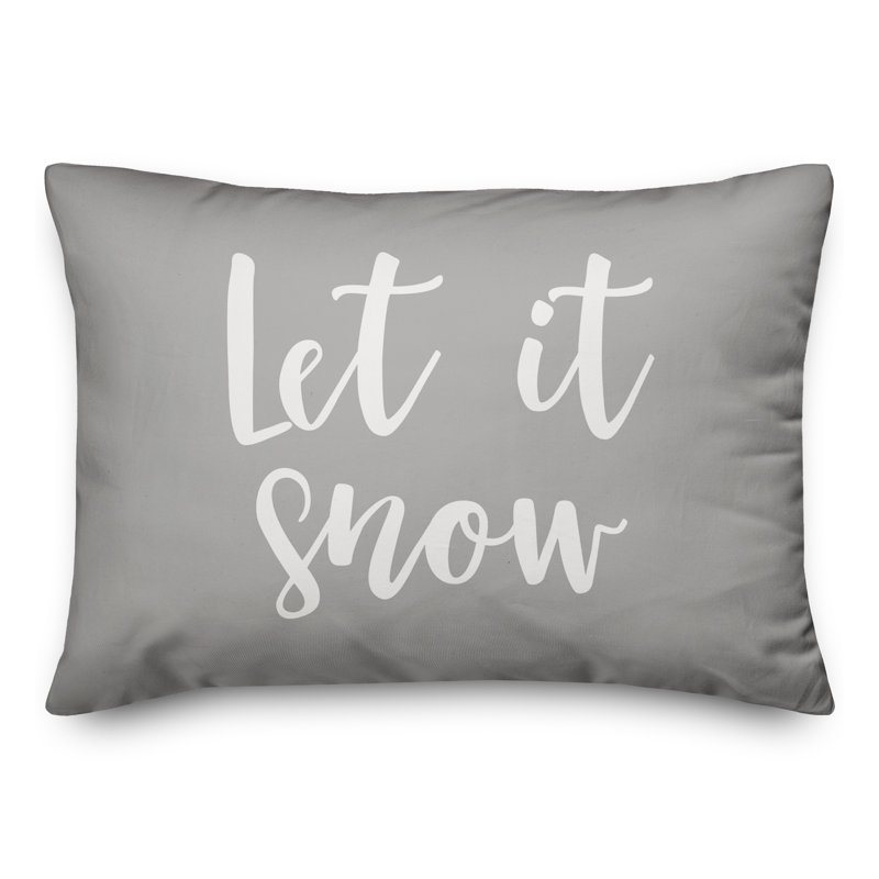  Coussin Let it Snow, Gris