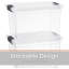 Latitude Run® Clear Storage Bins with Lids, 4 Pack- Plastic Storage Boxes for Home- 2.5 Quart-738117070