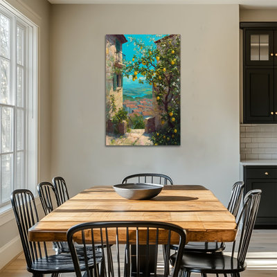 Art mural citron, affiche de décoration murale en toile citron italien pour la cuisine, art de fruits méditerranéen, œuvre d'art rétro pour le mur, photos pour la salle à manger de cuisine, impressions murales prêtes à être accrochées 12 po x 18 po