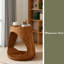 Table d'appoint creuse, texture semblable au bois-268979254