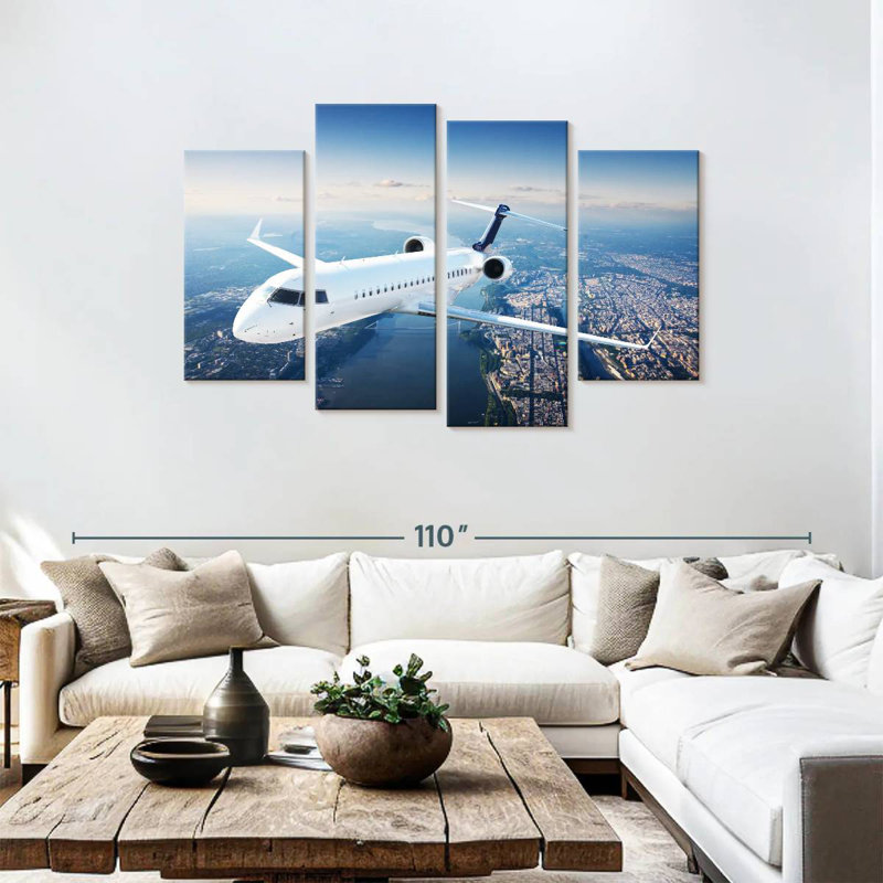 Flying Private Jet, H 48 po x l 75 po