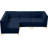 Enson Velvet L-Shaped Sectional Reversible-276259338