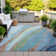 Machine Washable Indoor/Outdoor Xhevrie Blue Rug