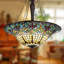 Luminaire suspendu en verre coloré multicolore 24 po Delilah 