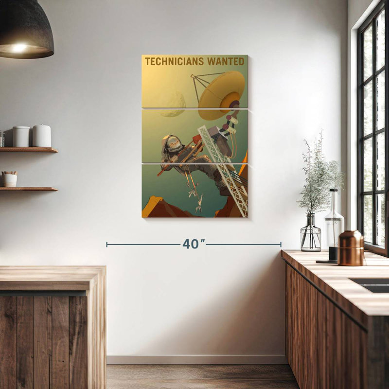 Oberle Mars Explorers Wanted Poster II, 38" H x 24" W