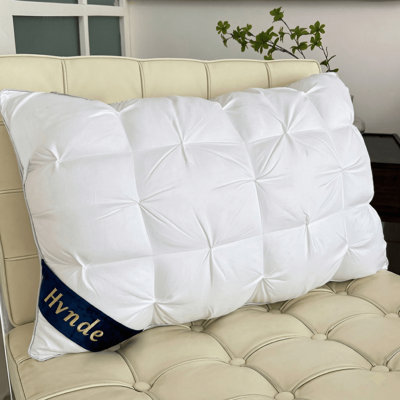 Luxury 5-Star Hotel Quality Pillows 19x29 Inches Deep Sleep Neck Support Low Allergy Polyester Fiber Cover Soft Texture Surface - KING