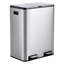 Dual Compartment Kitchen Trash Can 60L – 2x30L Stainless Steel Pedal Bin – Smudge-Proof, Soft-Close Lids, Space-Saving Design – Waste Sorting for Home or Office – UK Spec
